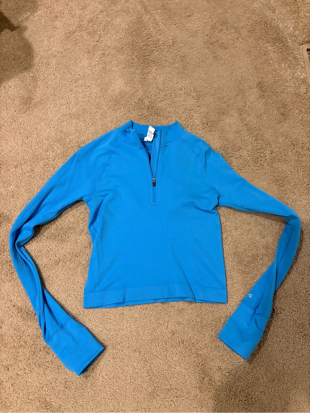 DSG ribbed long sleeve quarter zip
